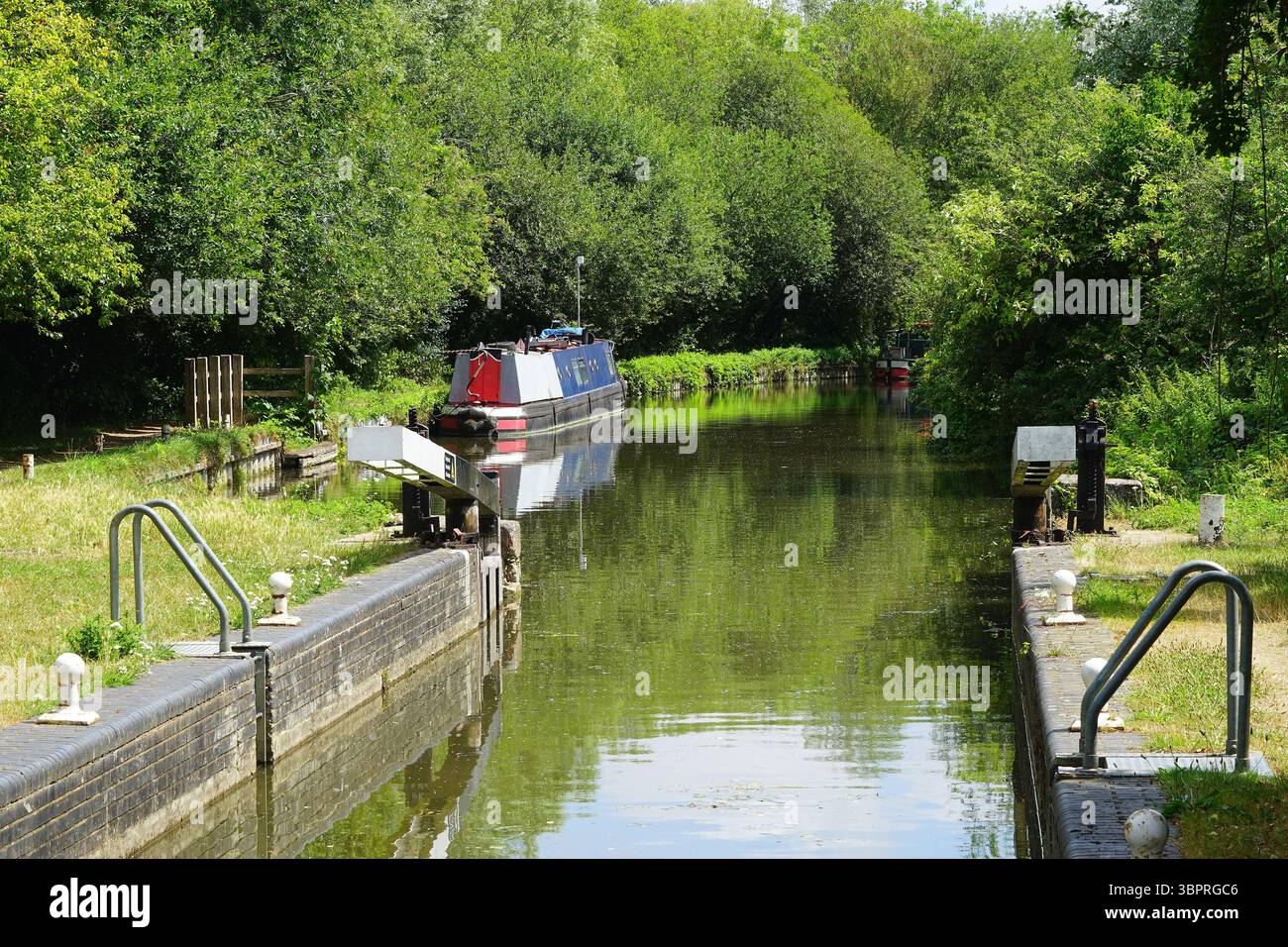 Flatton Lock, Harlow, Essex, Angleterre Banque D'Images