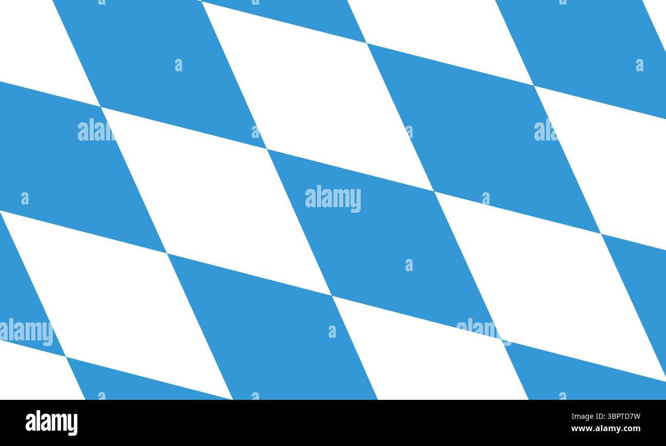 Drapeau de Bavière. Allemagne. Drapeau de l'État libre de Bavière. Illustration de Vecteur