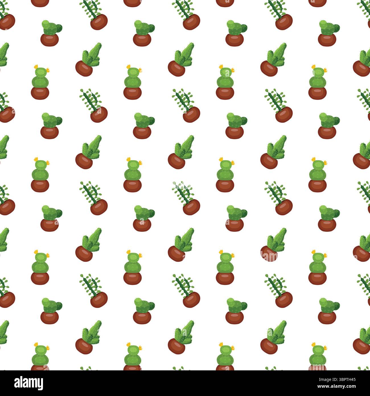 Cactus dans un pot en argile. Plante exotique. Motif sans couture. Illustration vectorielle. Illustration de Vecteur Cactus dans un pot en argile. Plante exotique. Motif sans couture. Illustration vectorielle. Illustration de Vecteur