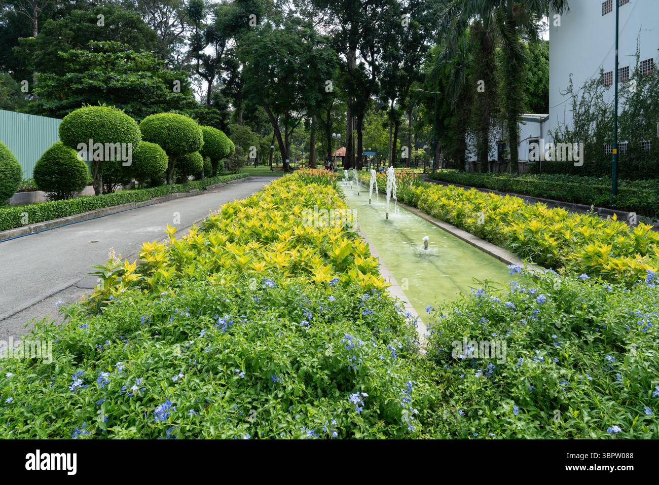 Parc Tao Dan le matin à Ho Chi Minh ville, Vietnam Banque D'Images