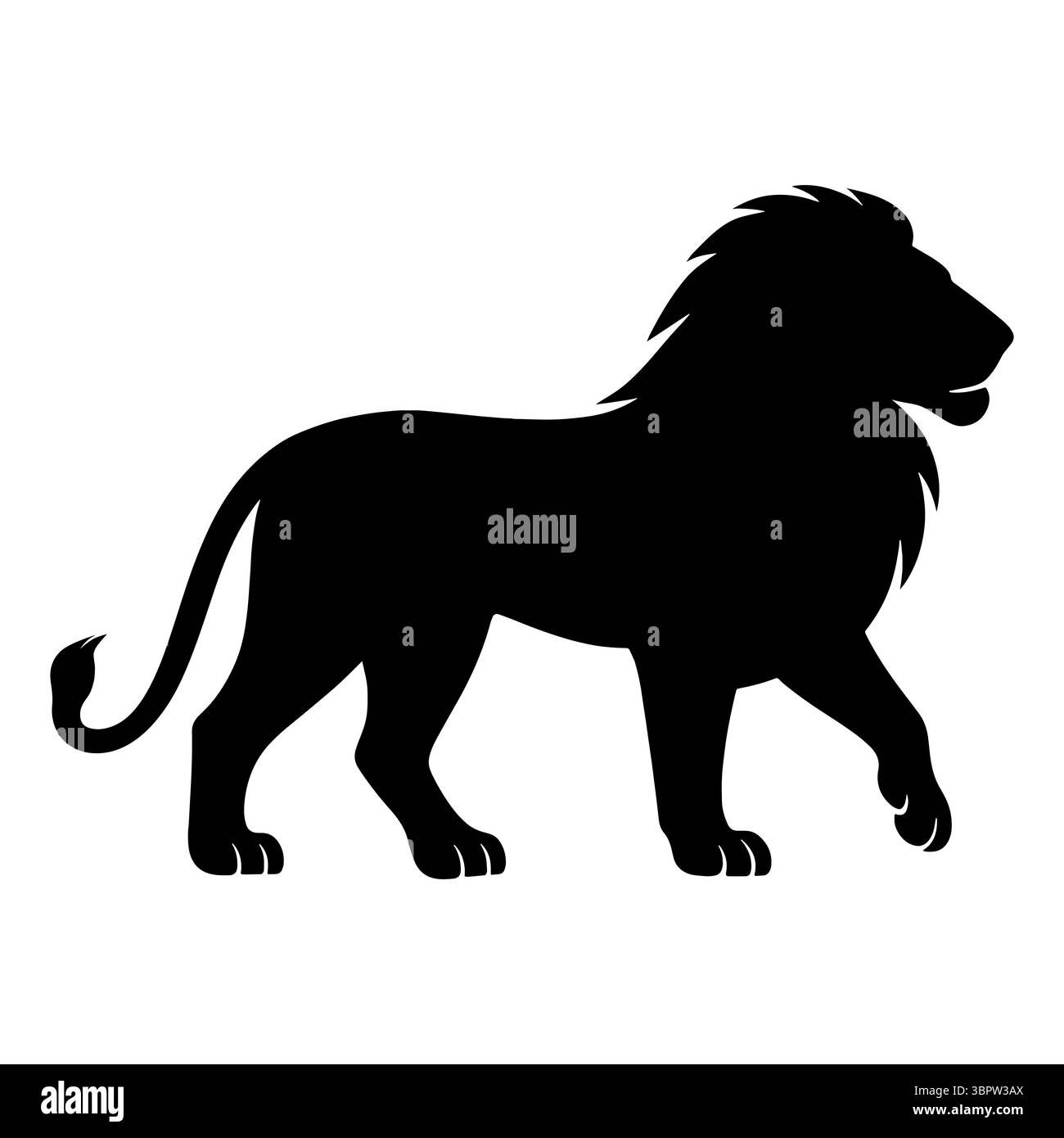 Silhouette de lion debout une jambe Illustration de Vecteur Silhouette de lion debout une jambe Illustration de Vecteur