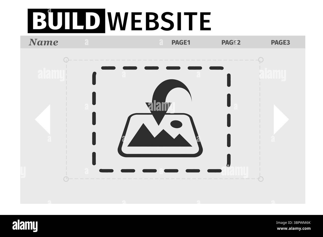 Image composite de l'interface du site de construction Banque D'Images