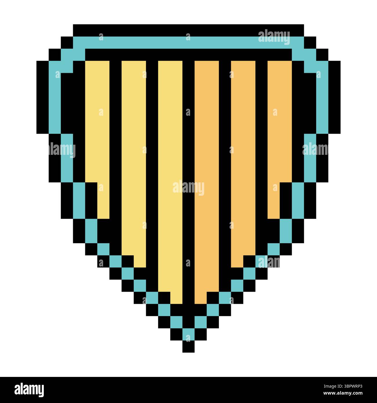 Shield dans la conception pixel art. Illustration de Vecteur