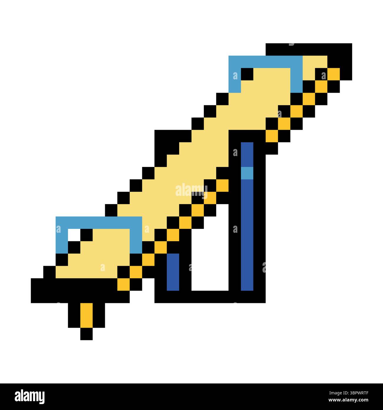 Balançoire pour enfants en pixel art. Illustration de Vecteur