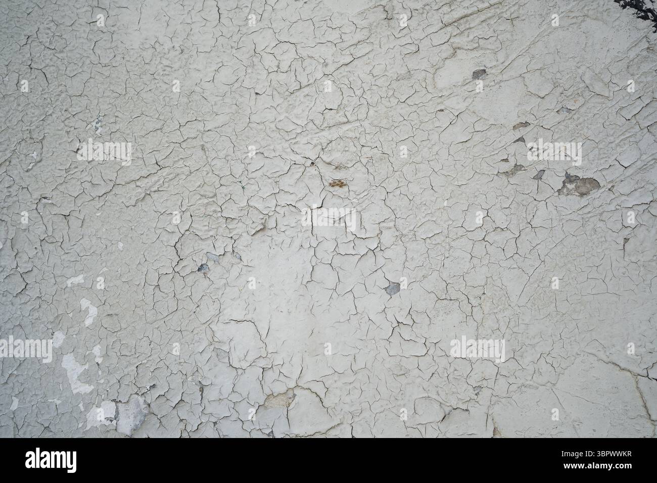 Texture détaillée de peinture blanche fissurée Banque D'Images