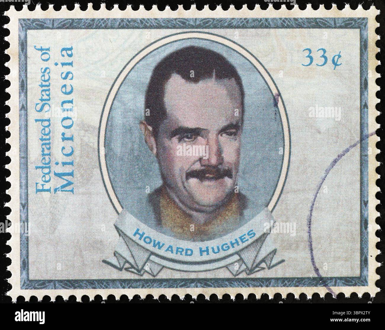 Le producteur de film Howard Hughes sur timbre-poste Banque D'Images