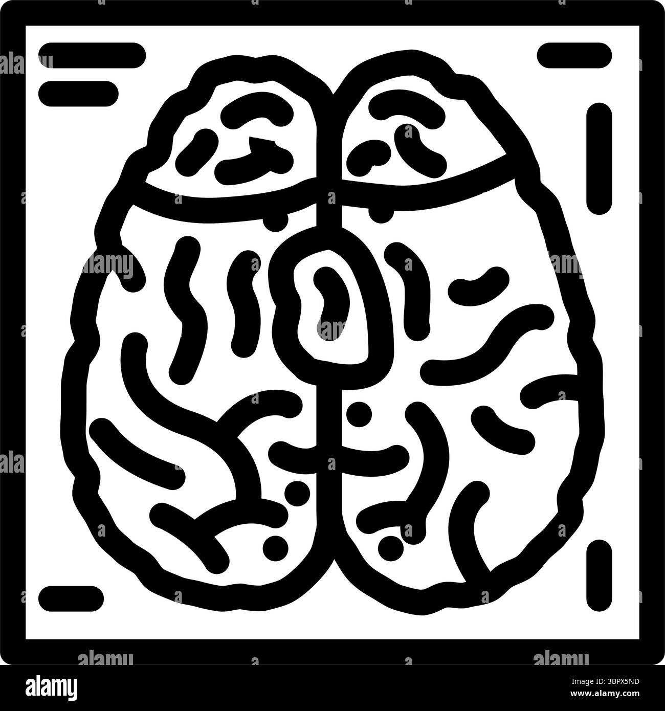 illustration vectorielle d'icône de ligne d'encéphalopathie traumatique chronique Illustration de Vecteur
