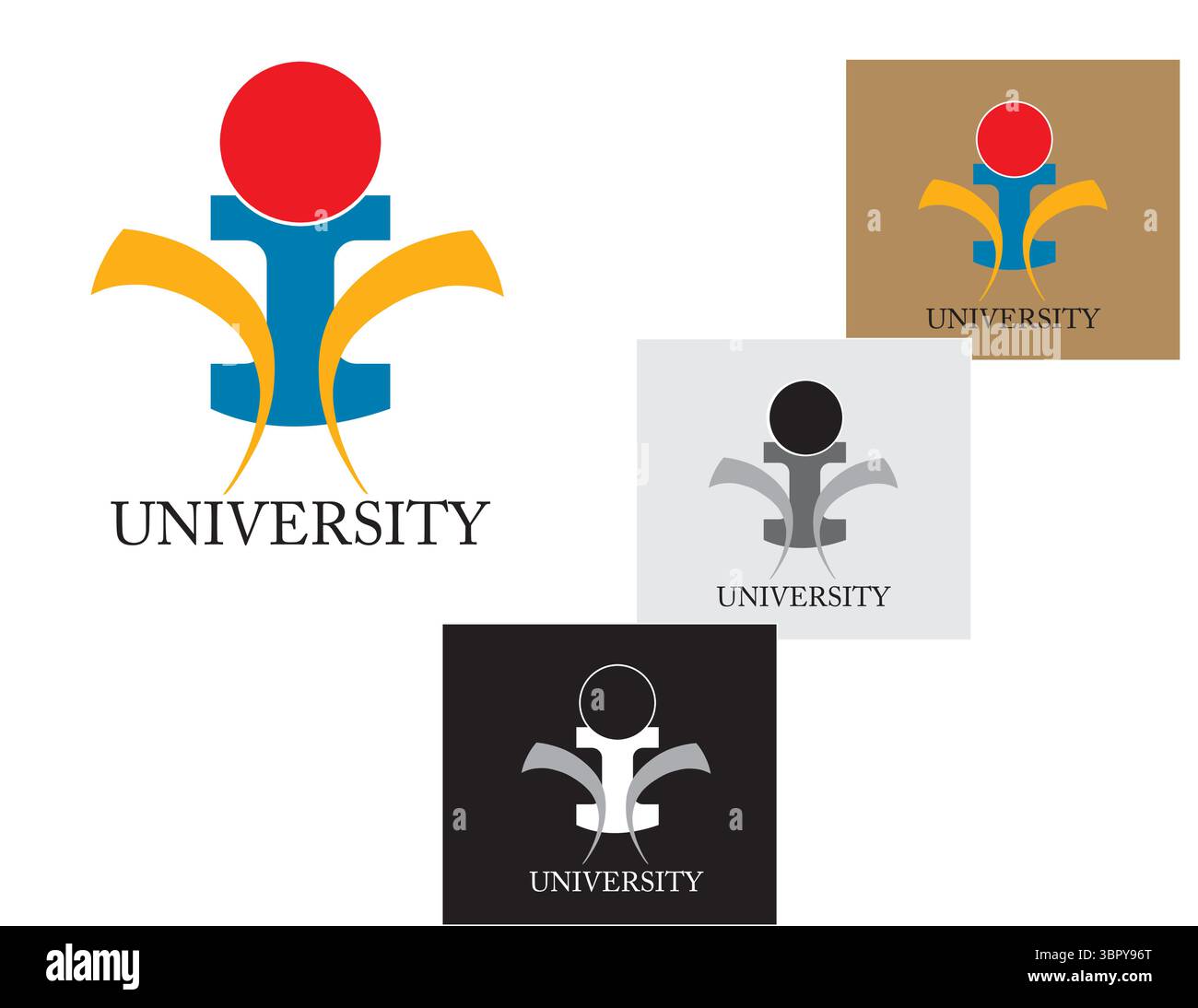 Vecteur de logo de l'université de l'éducation, Illustration de Vecteur