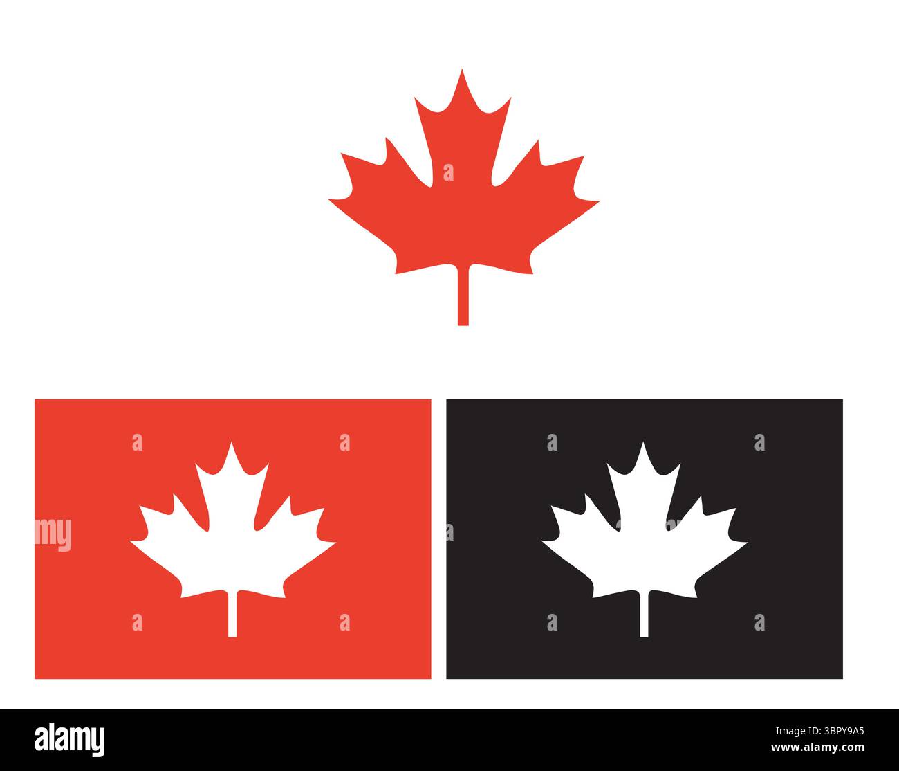 Logo drapeau feuilles du Canada Illustration de Vecteur