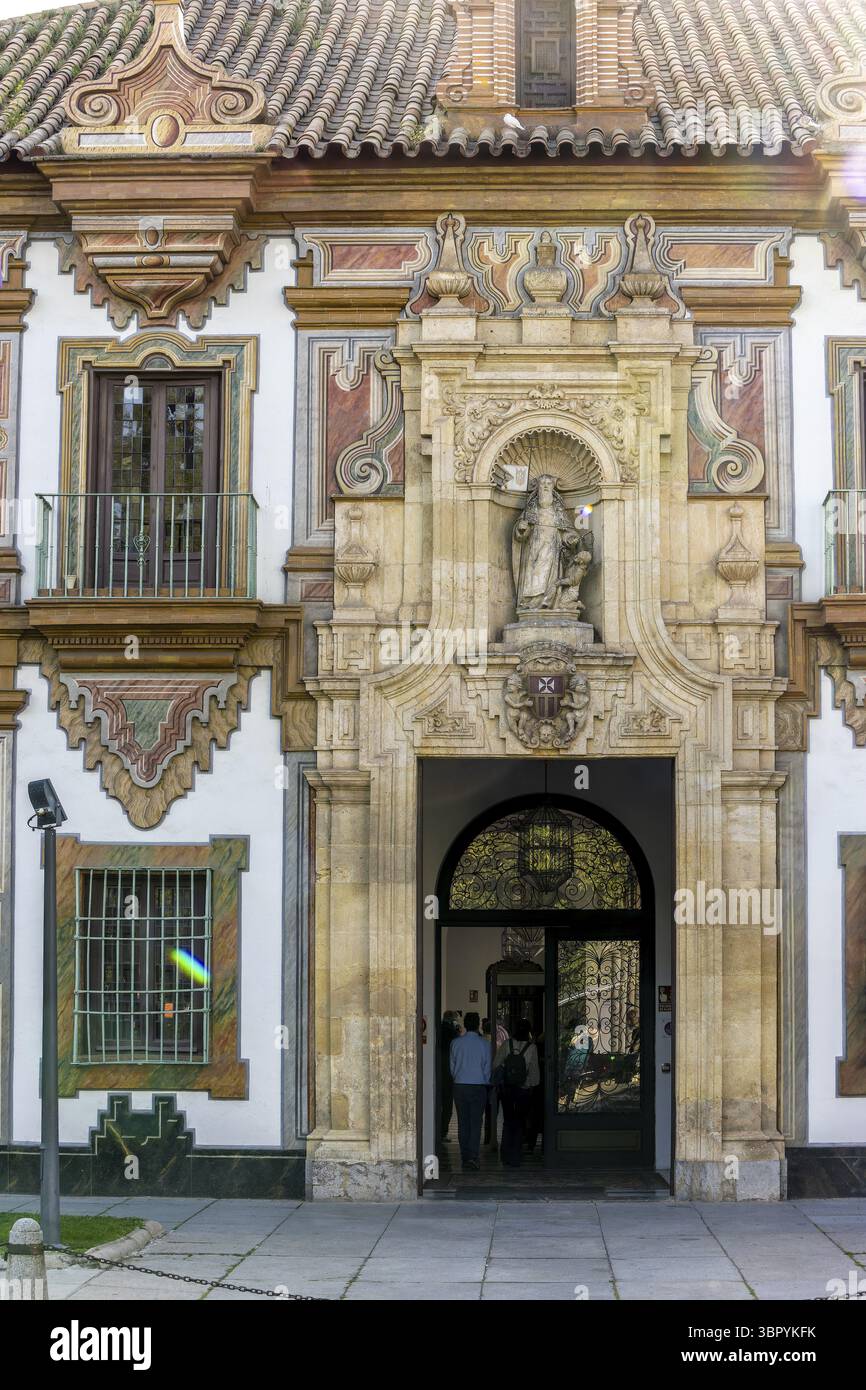 Ancien monastère baroque du 18ème siècle Palacio de la Merced sur la rue PL. De Colon dans le centre historique, Cordoue, Province de Cordoue Banque D'Images Ancien monastère baroque du 18ème siècle Palacio de la Merced sur la rue PL. De Colon dans le centre historique, Cordoue, Province de Cordoue Banque D'Images