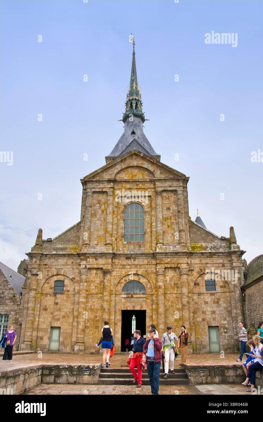 France. Normandie. Mont Saint Michel. Abbaye du Mont Saint Michel Banque D'Images