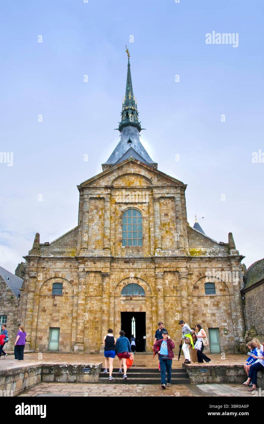 France. Normandie. Mont Saint Michel. Abbaye du Mont Saint Michel Banque D'Images