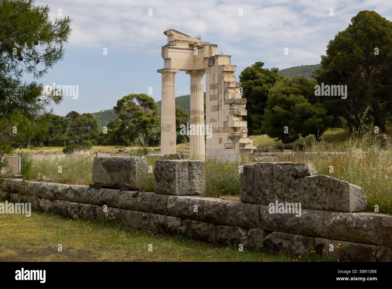 Le Sanctuaire d'Asclépius le guérisseur d'Épidaure, avec le théâtre, a été ajouté à la liste du patrimoine mondial de l'UNESCO. Banque D'Images