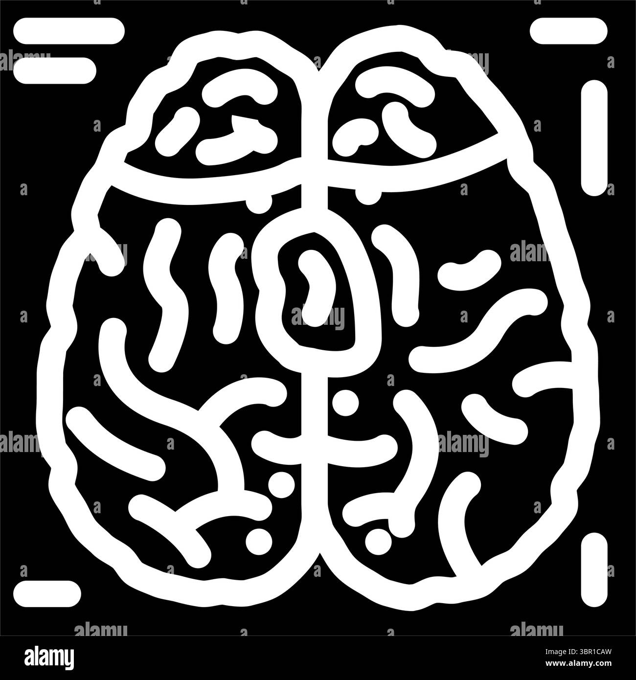 illustration vectorielle d'icône de glyphe d'encéphalopathie traumatique chronique Illustration de Vecteur