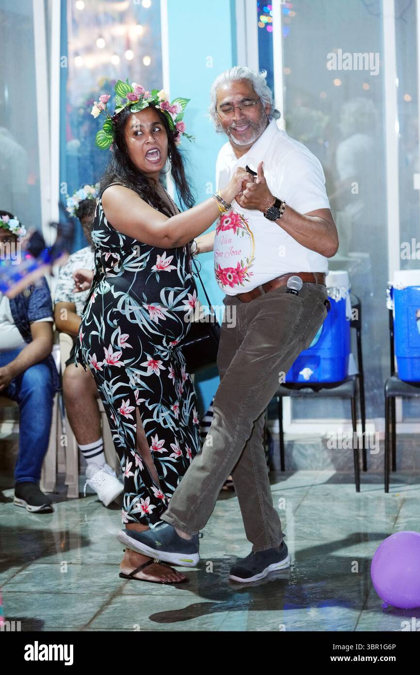 Les Goans célèbrent le festival São João au Qatar Banque D'Images