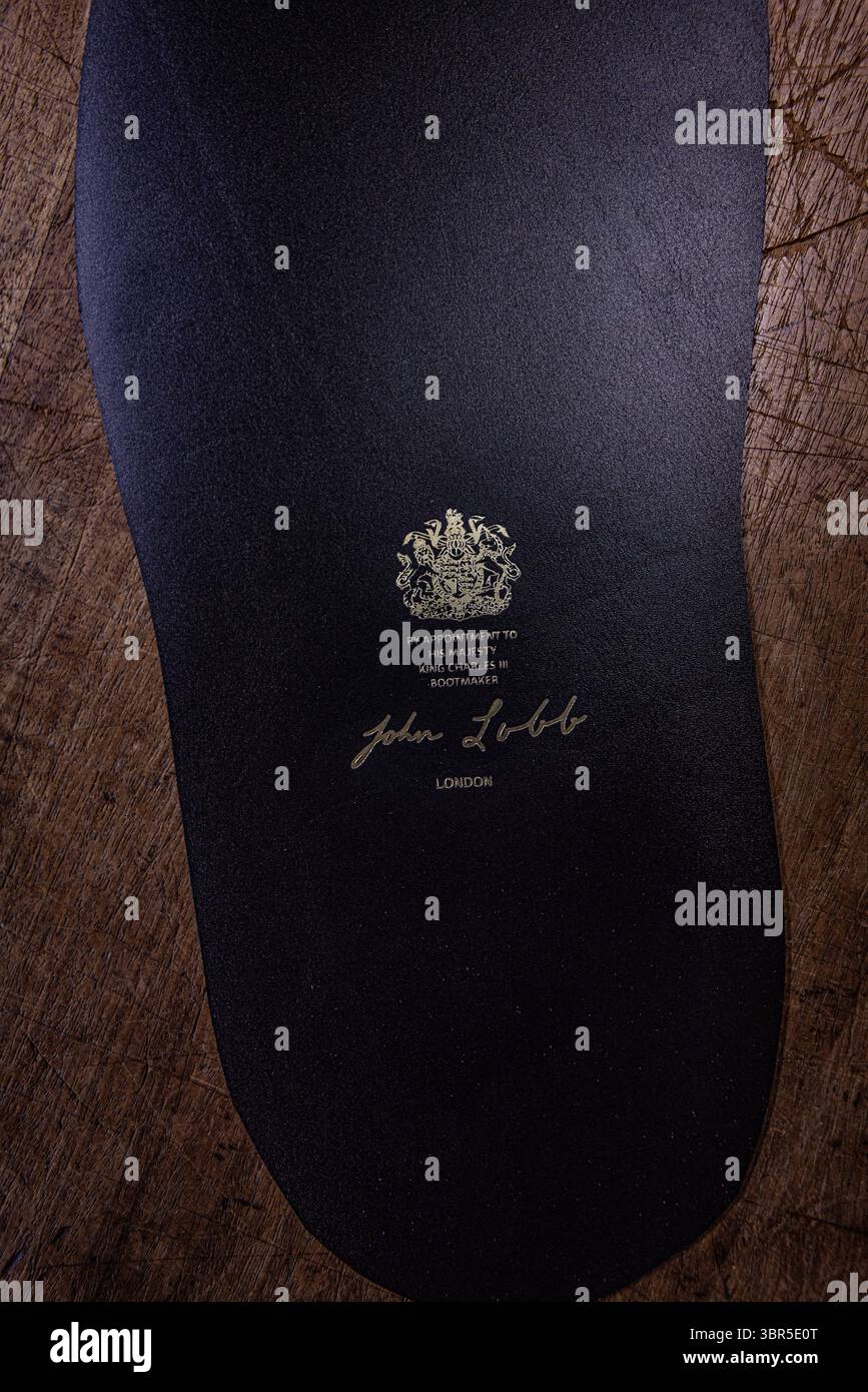 John Lobb chaussures sur mesure par rendez-vous à sa majesté le roi Banque D'Images
