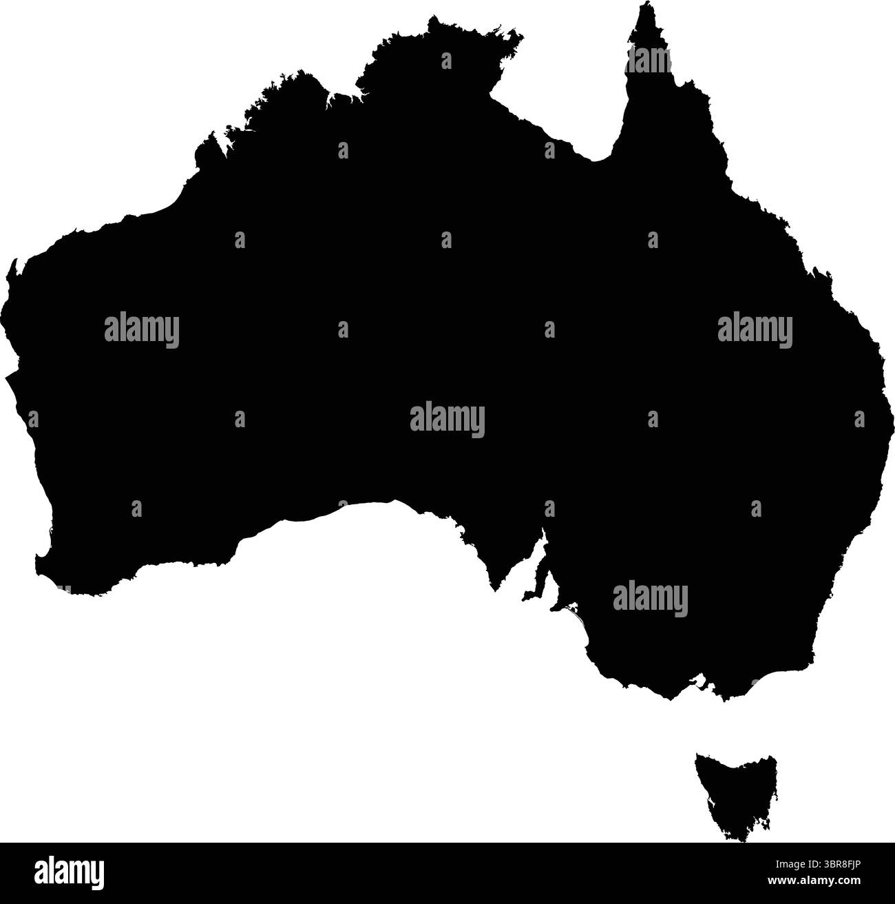 Silhouette de carte Australie sur fond transparent Illustration de Vecteur