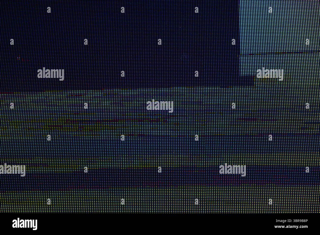 Problèmes d'écran - interférences de télévision numérique et analogique ou de moniteur Banque D'Images