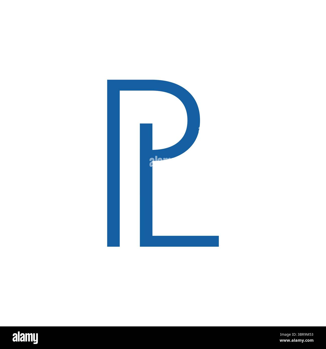 Logo initial PL lettre LUXURY. Vecteur de conception de logo de monogramme LP ou PL lettre de luxe Illustration de Vecteur