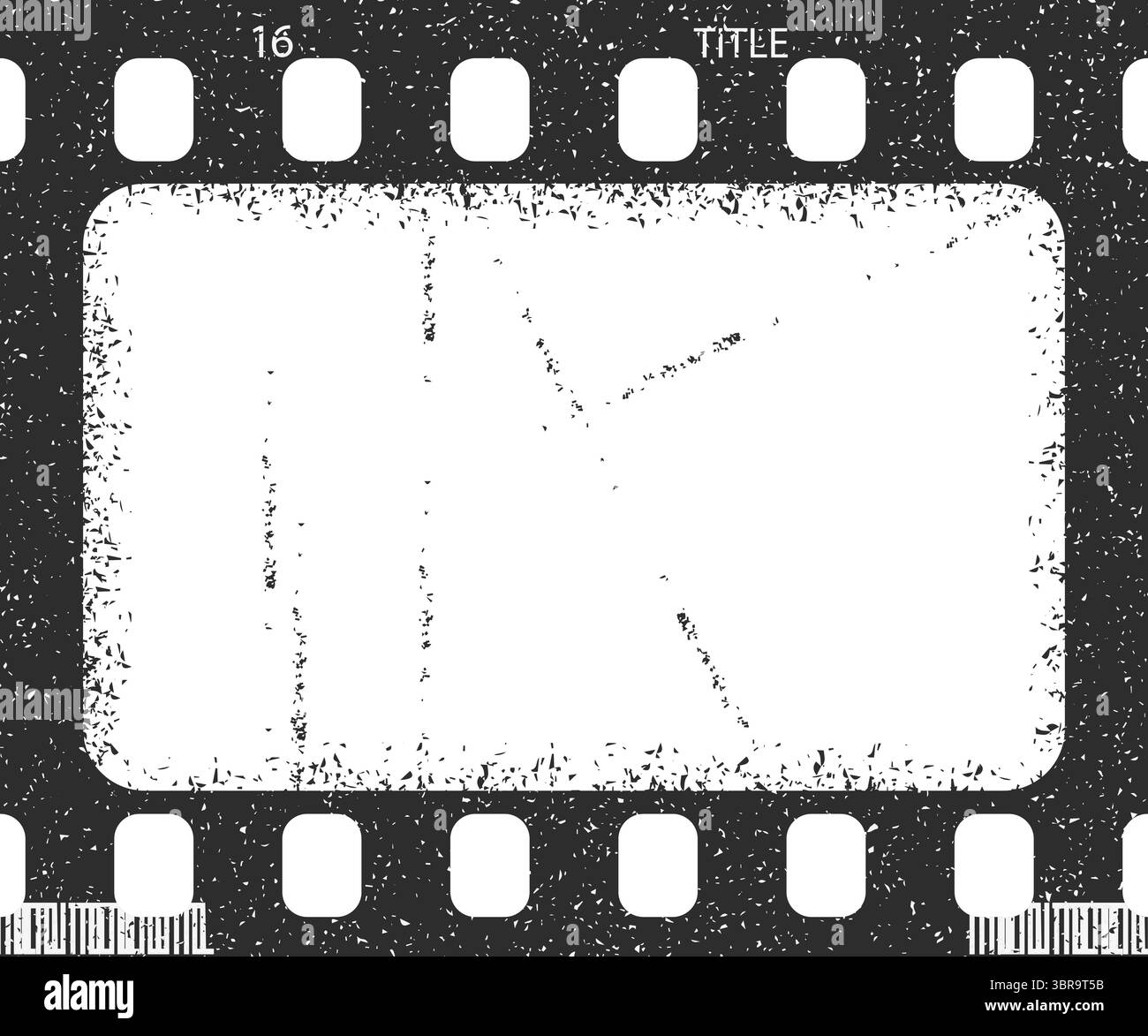 Illustration vectorielle de modèle de cadre de bande de film grunge Illustration de Vecteur
