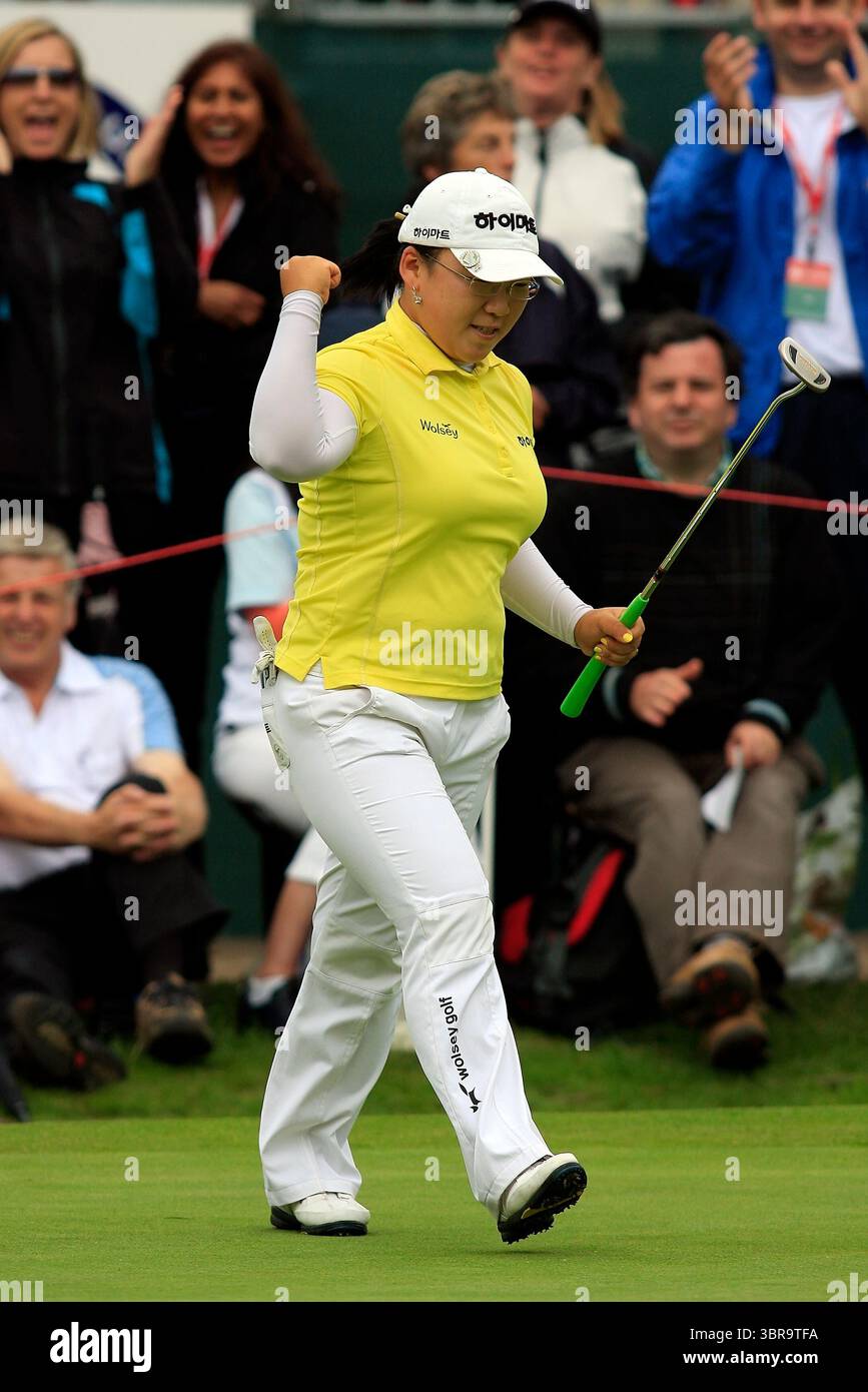 Ji-Yai Shin en route pour gagner le Ricoh Womens British Open 2008, Sunningdale (ancien) GC, Surrey. ROYAUME-UNI. Crédit photo : Pete Fontaine / www.visionsingolf.com ​ ​ Banque D'Images
