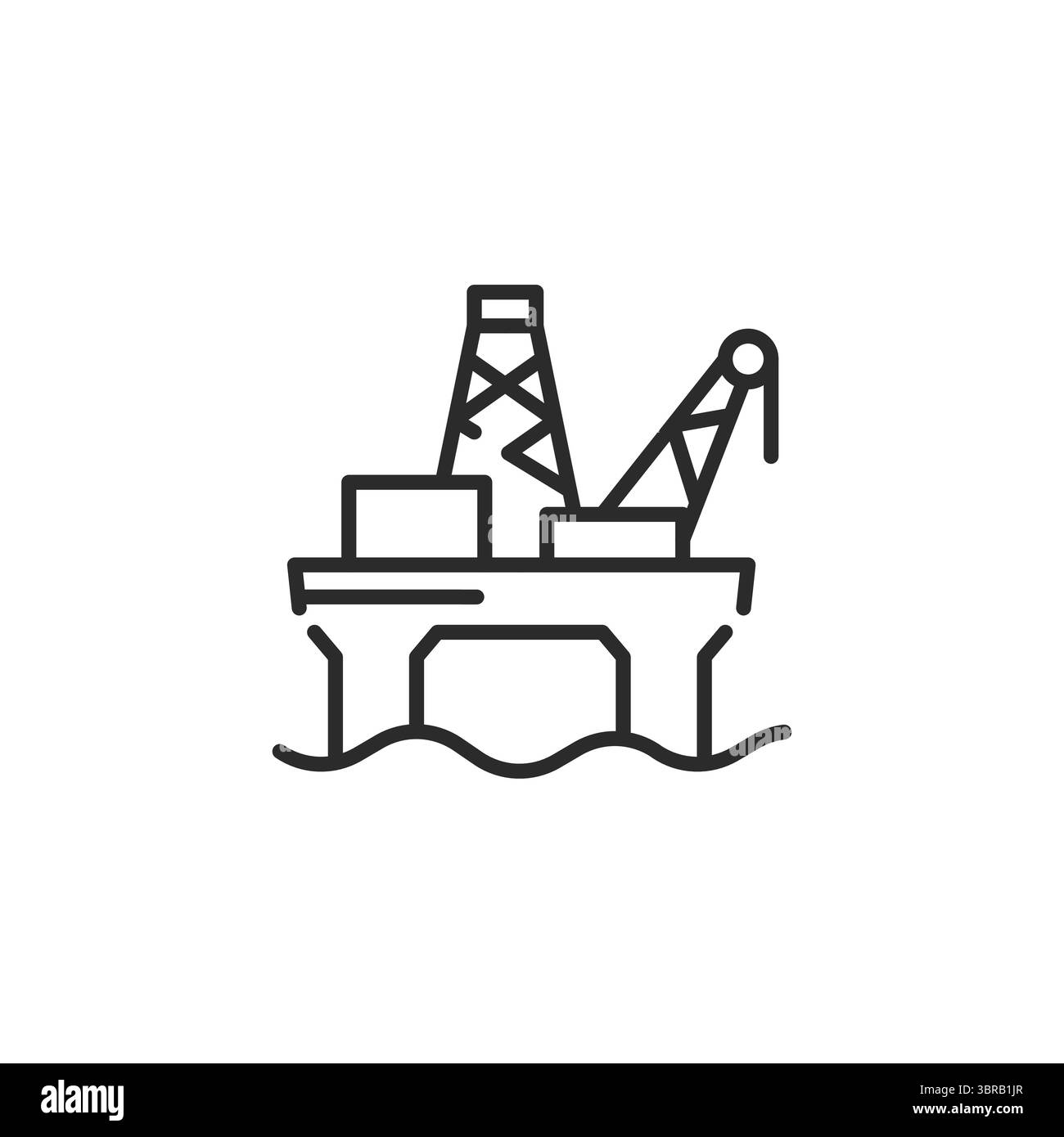Icône de plate-forme pétrolière Illustration de Vecteur