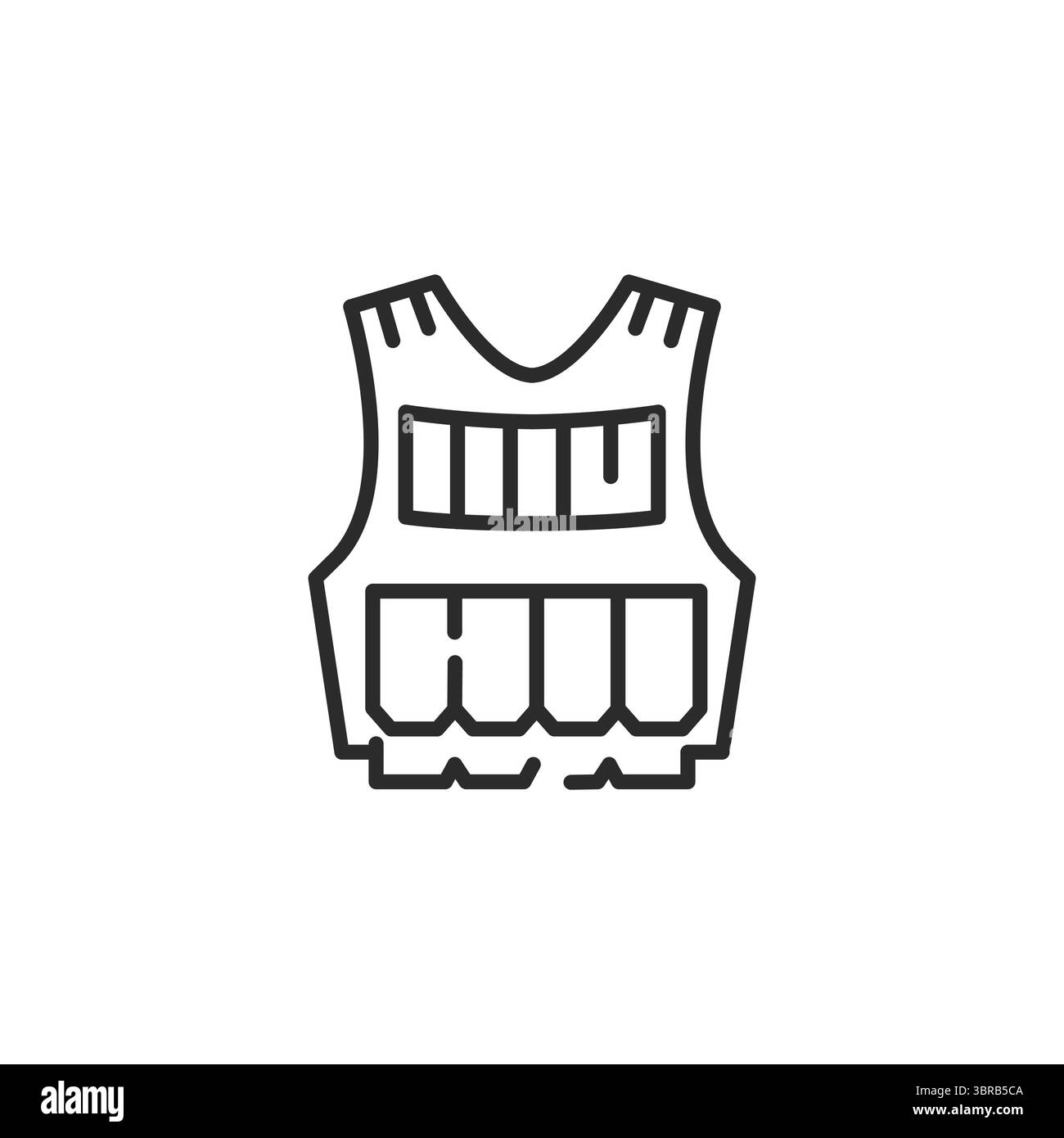 Icône gilet pare-balles Illustration de Vecteur