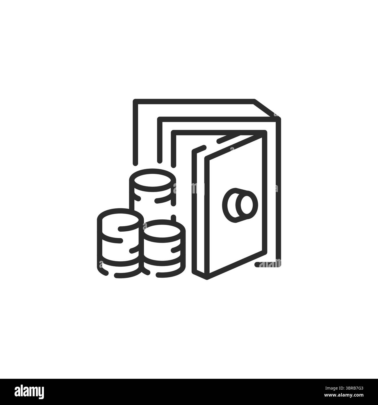 Icône de dépôt de coffre-fort Illustration de Vecteur
