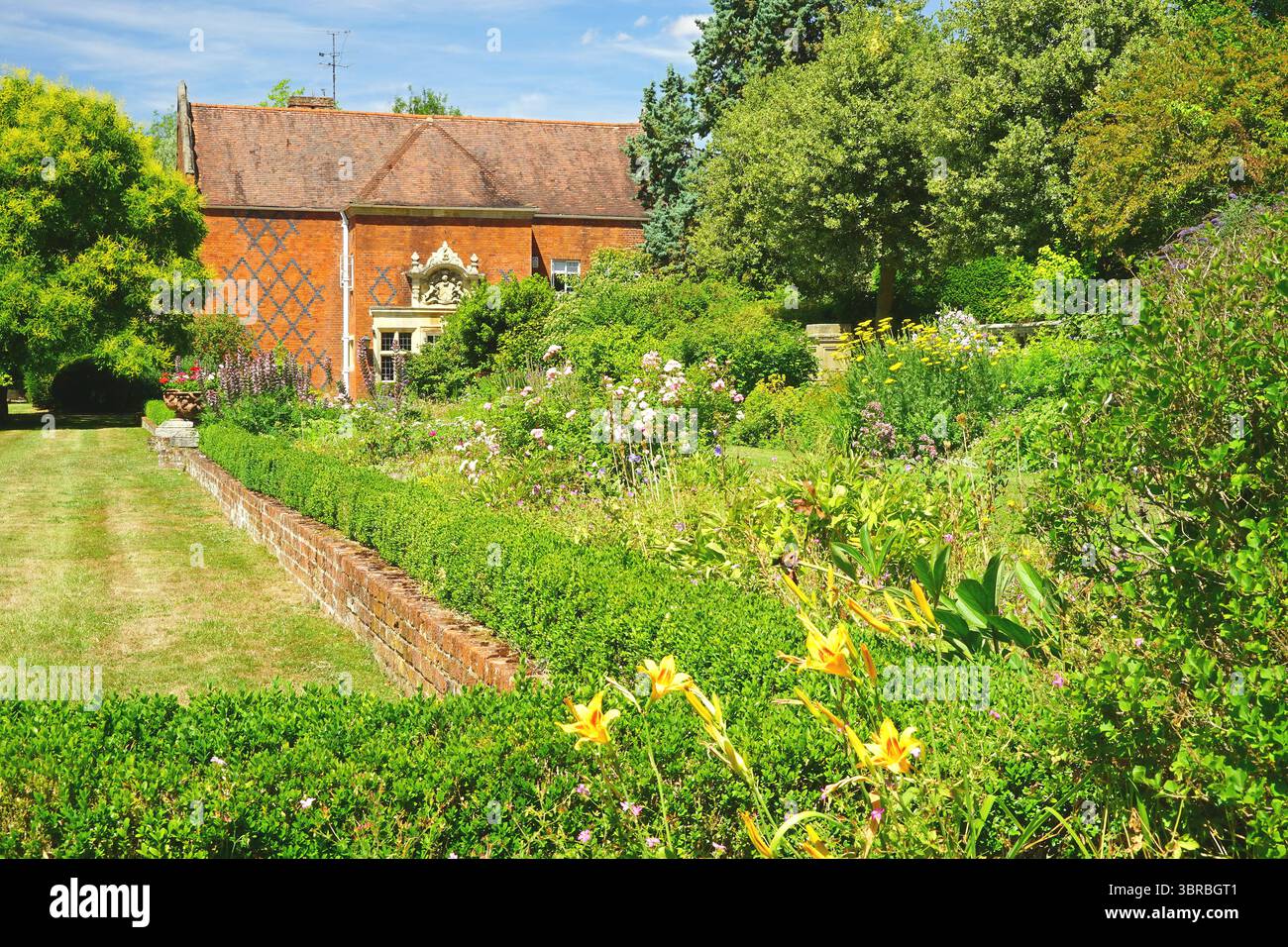 Warwick House et les jardins d'Easton Lodge Banque D'Images