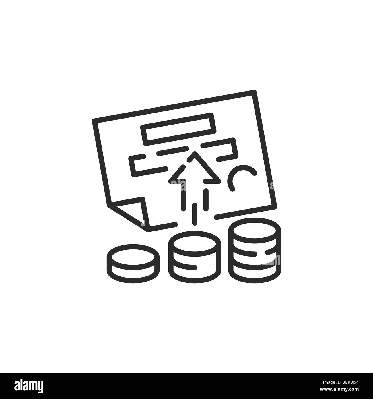 L'icône de la croissance financière Illustration de Vecteur