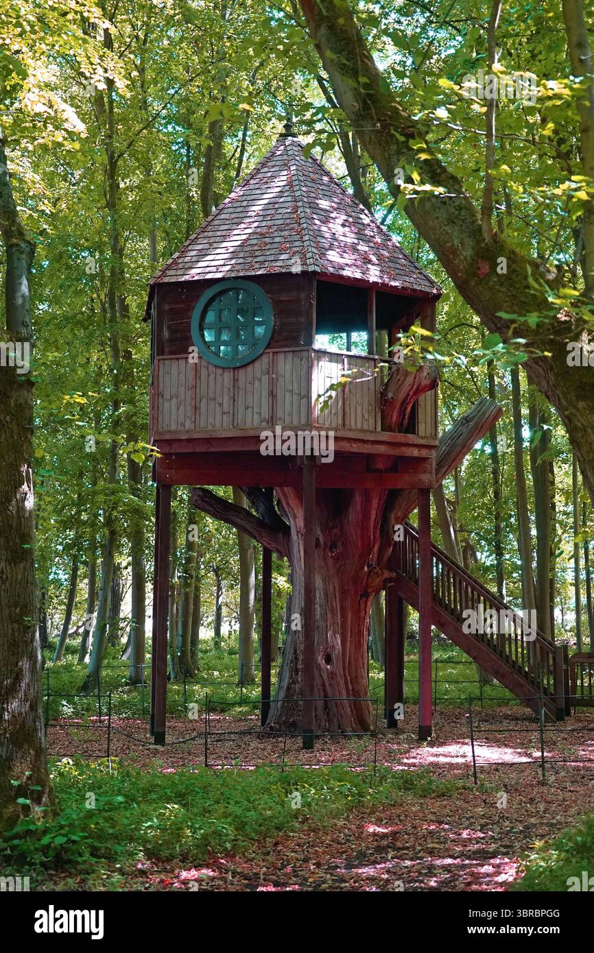 La Treehouse aux jardins d'Easton Lodge Banque D'Images