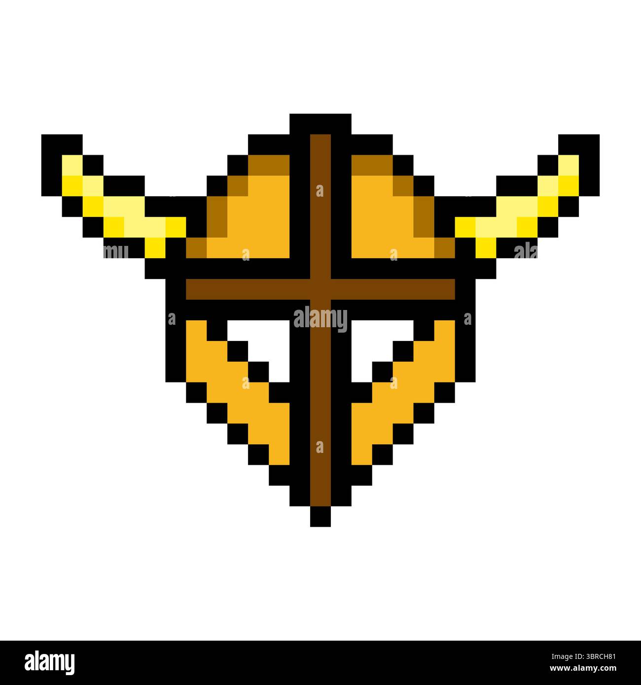 Casque Viking dans le style pixel art Illustration de Vecteur