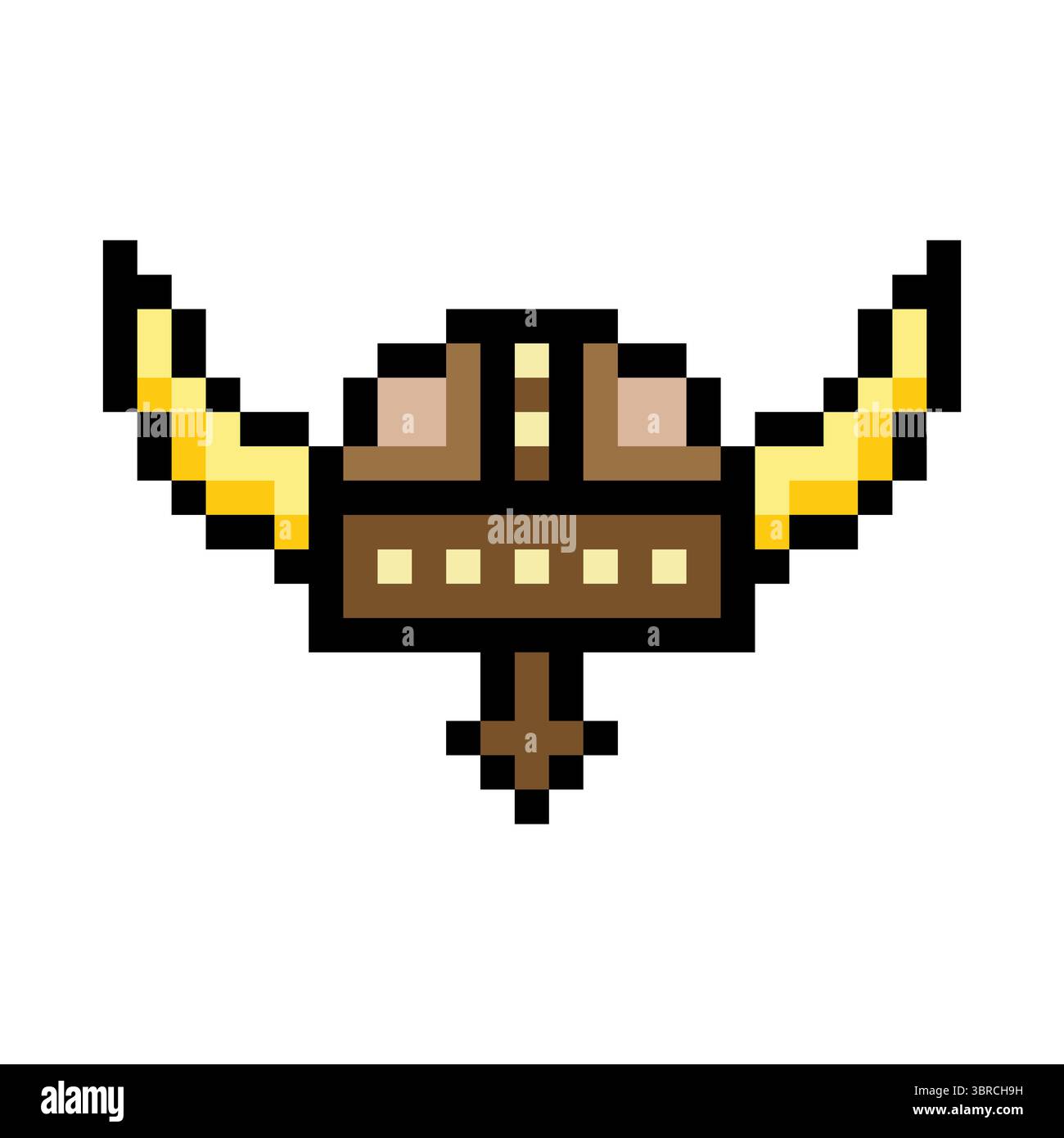 Casque Viking dans le style pixel art Illustration de Vecteur