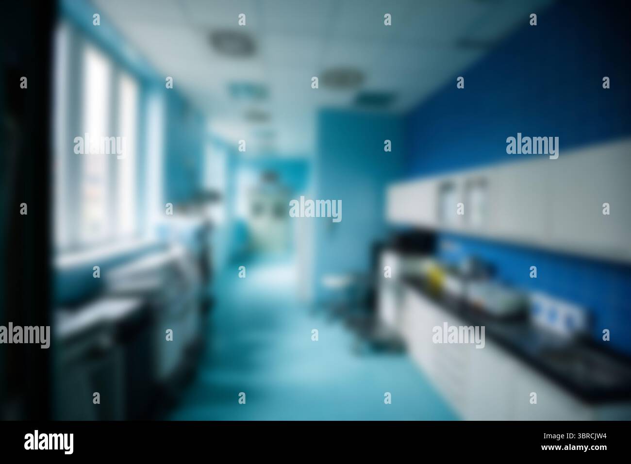 Couloir vide dans un hôpital Banque D'Images