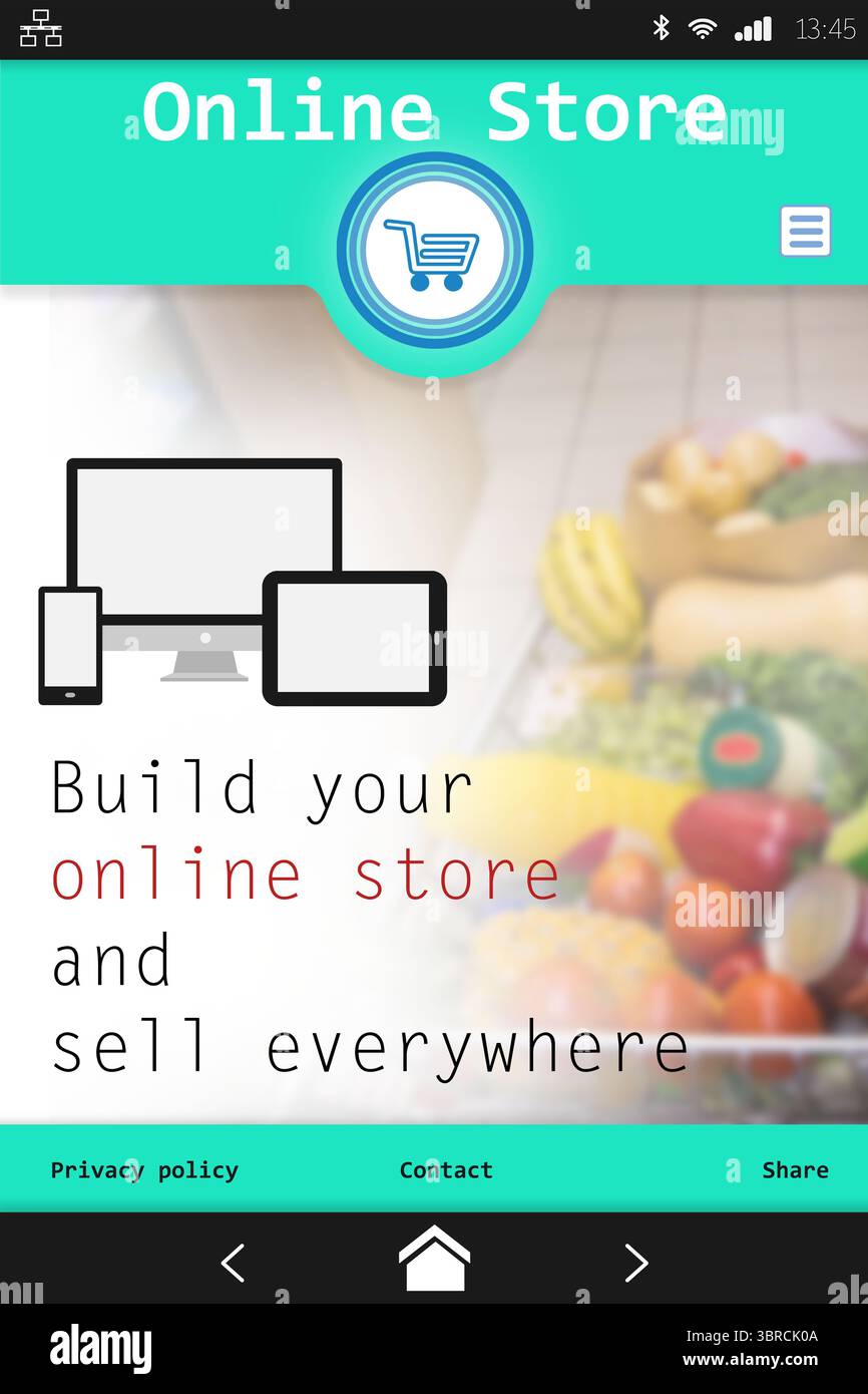 Écran d'une boutique en ligne Banque D'Images