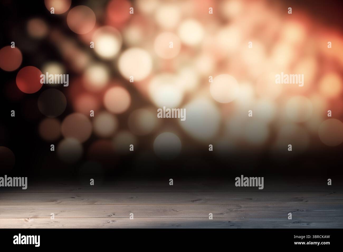 Design lumineux scintillant sur des planches Banque D'Images