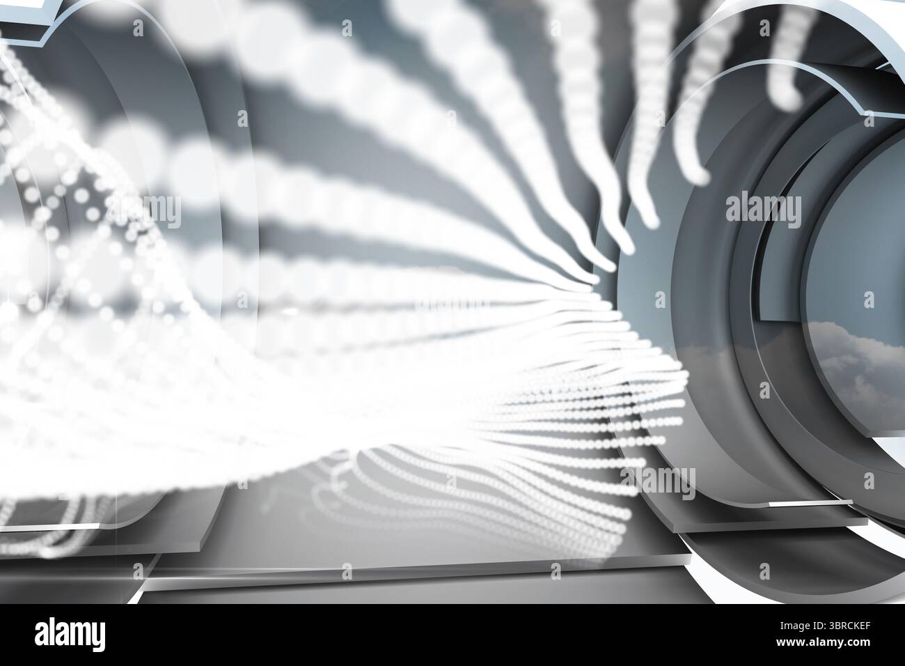 Abstract design blanc en structure futuriste Banque D'Images