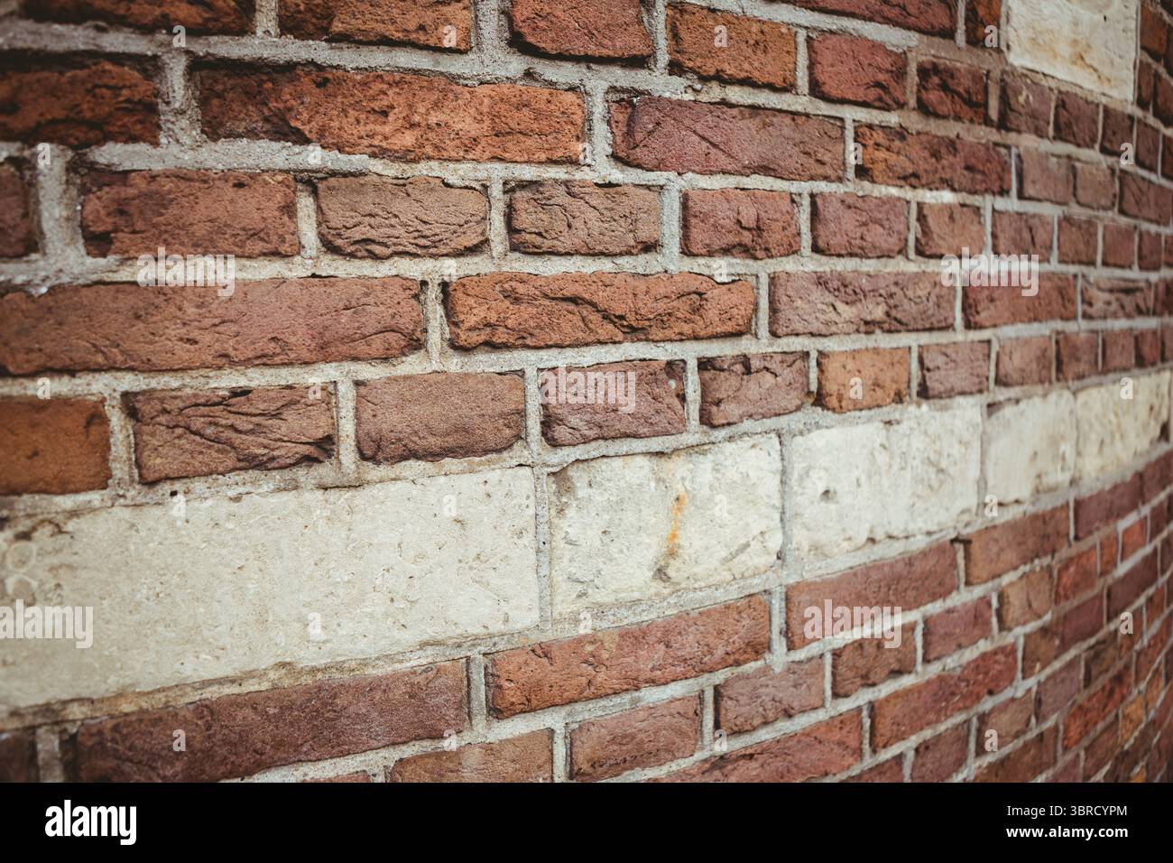 Mur de briques rouges avec grand espace de copie Banque D'Images