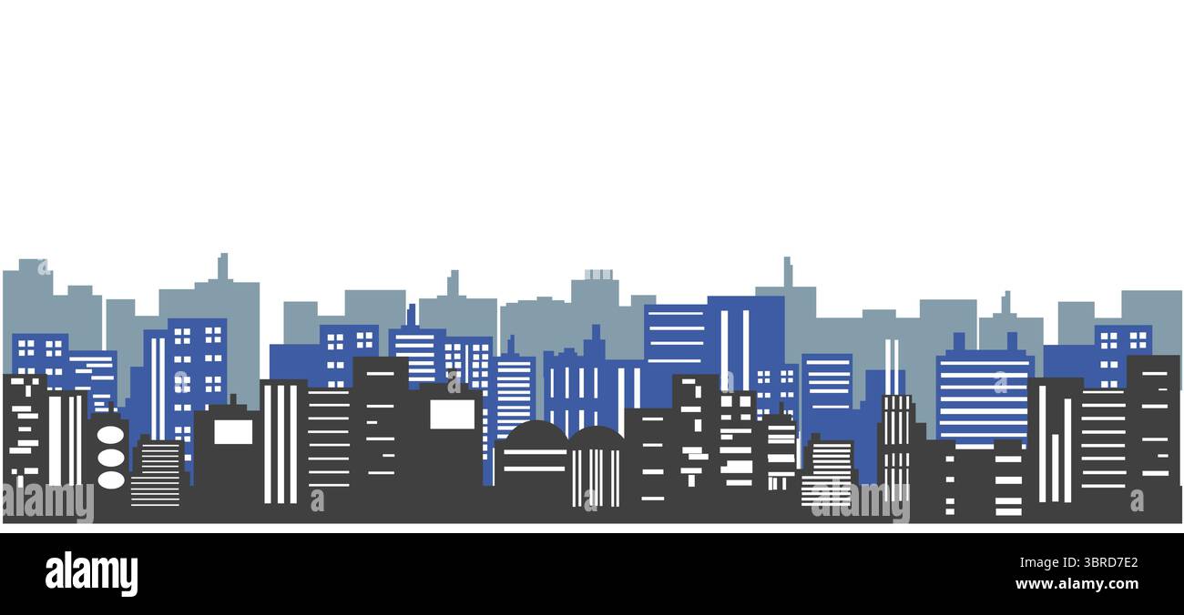 vecteur de paysage urbain Illustration de Vecteur