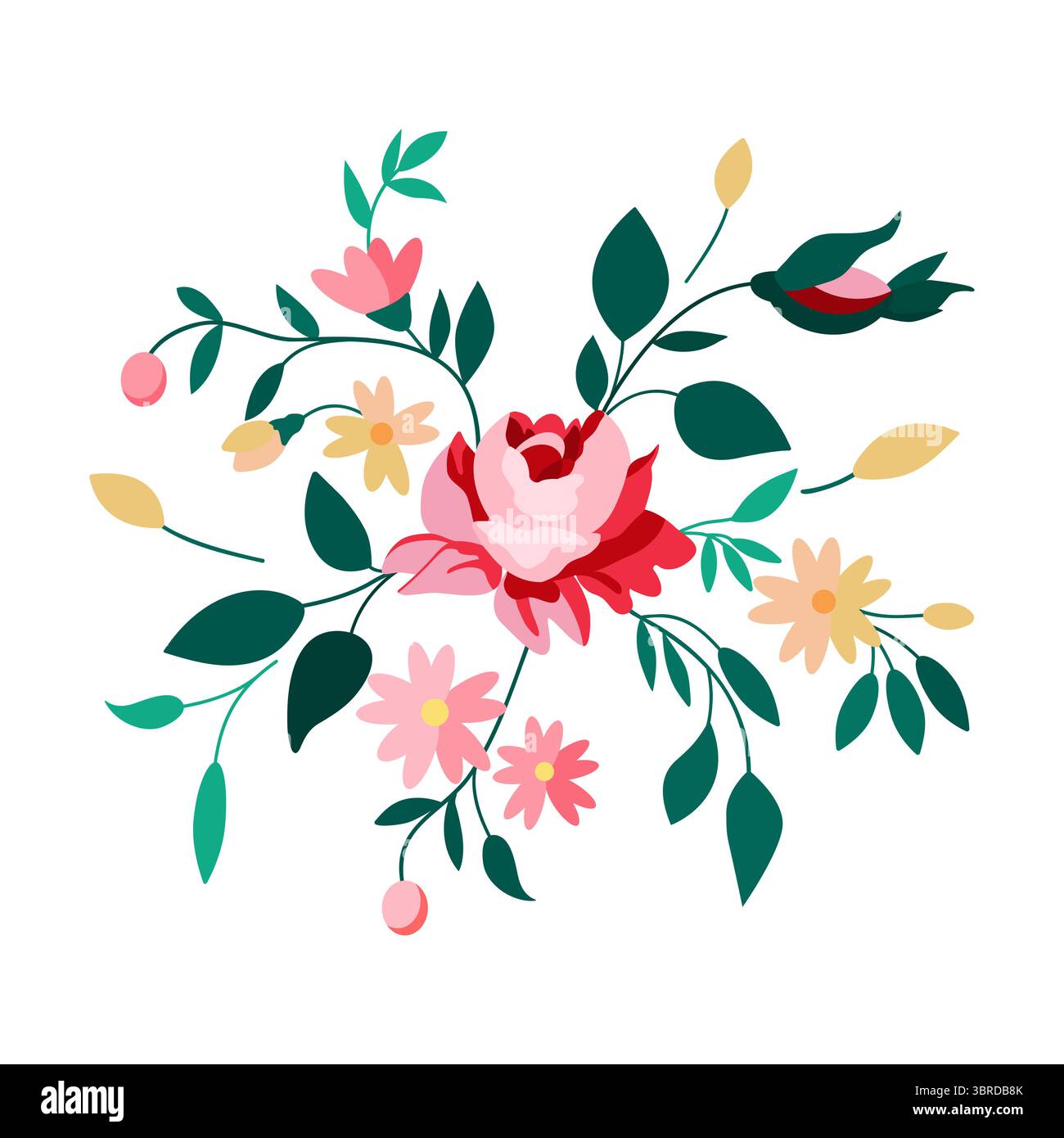 Ornement ethnique ukrainien décoratif floral Illustration de Vecteur