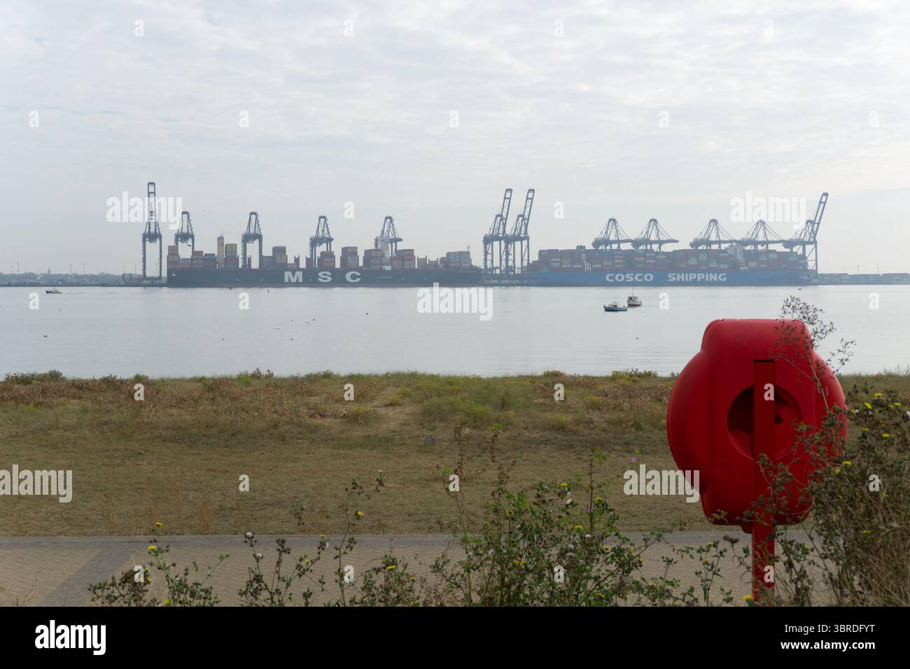 Port de Harwich, Essex, Royaume-Uni. Banque D'Images
