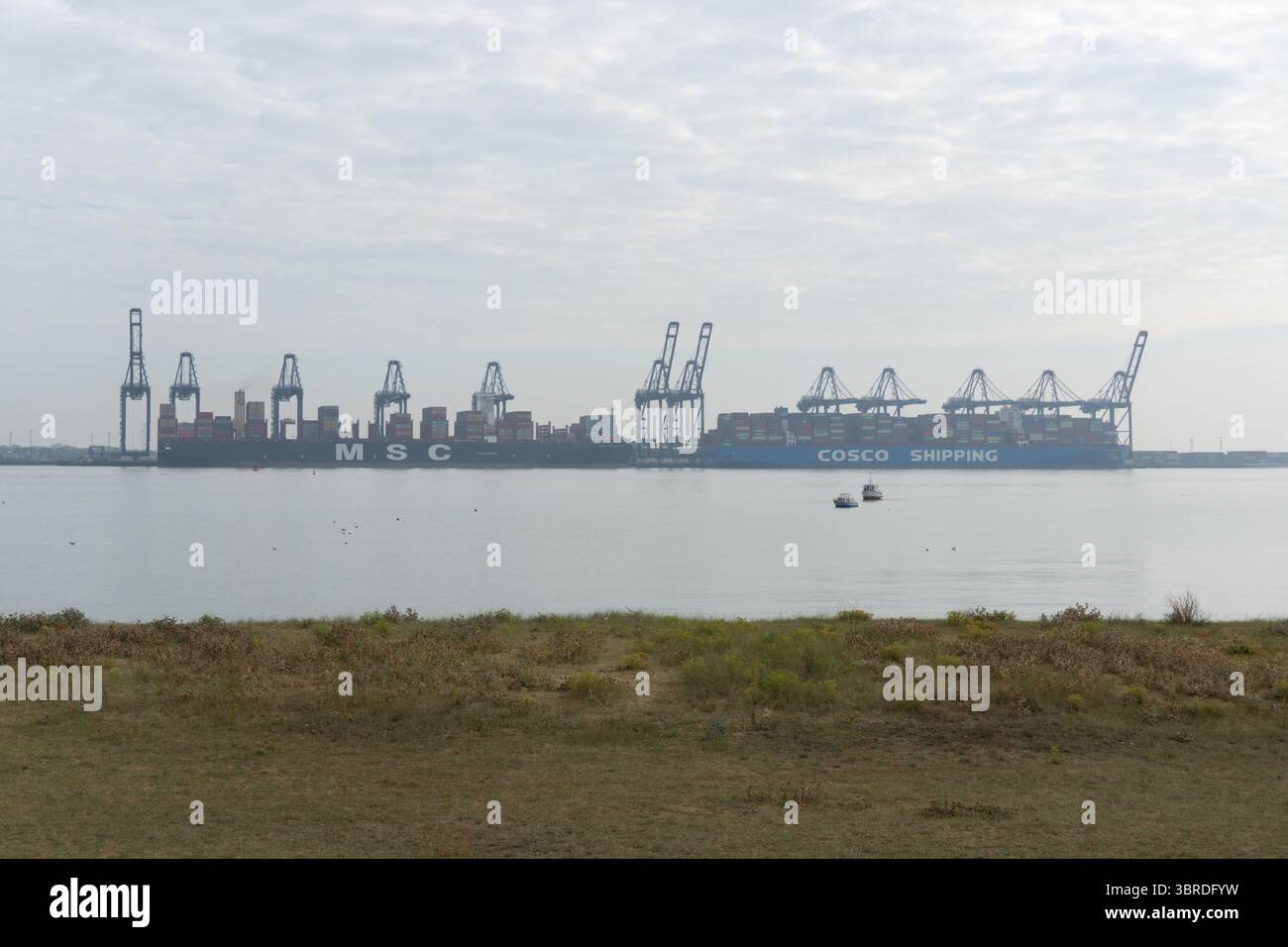 Port de Harwich, Royaume-Uni. Banque D'Images