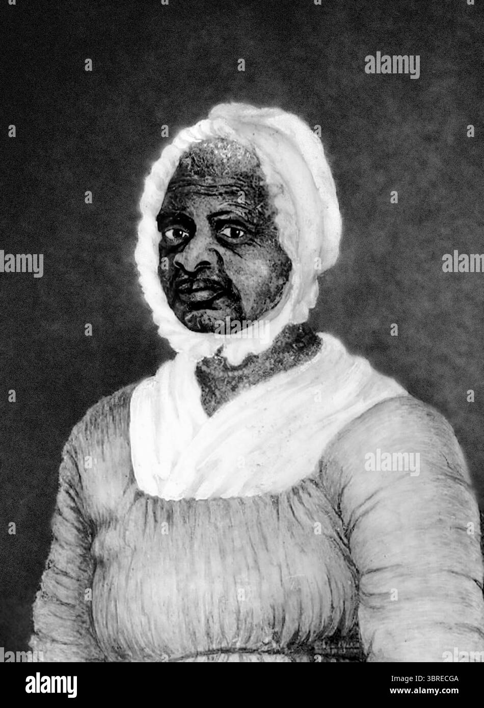 Elizabeth Freeman. Portrait de l'esclave américaine, Elizabeth Freeman (v. 1744-1829), aussi connu sous le nom de Mumbet, illustration, 1812. Elizabeth Freeman a été l'une des premières afro-américaines asservies à déposer et gagner un procès pour la liberté dans le Massachusetts Banque D'Images