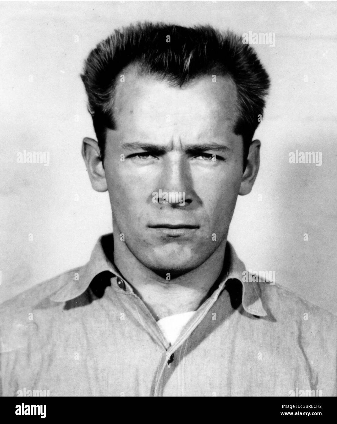 Whitey Bulger. Coup de feu du gangster américain et patron du crime organisé, James Joseph 'Whitey' Bulger Jr. (1929-2018), Bureau fédéral des prisons, 1959 Banque D'Images