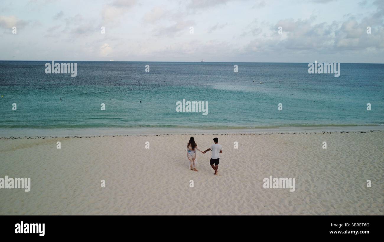 prise de vue par drone de la côte d'aruba Banque D'Images