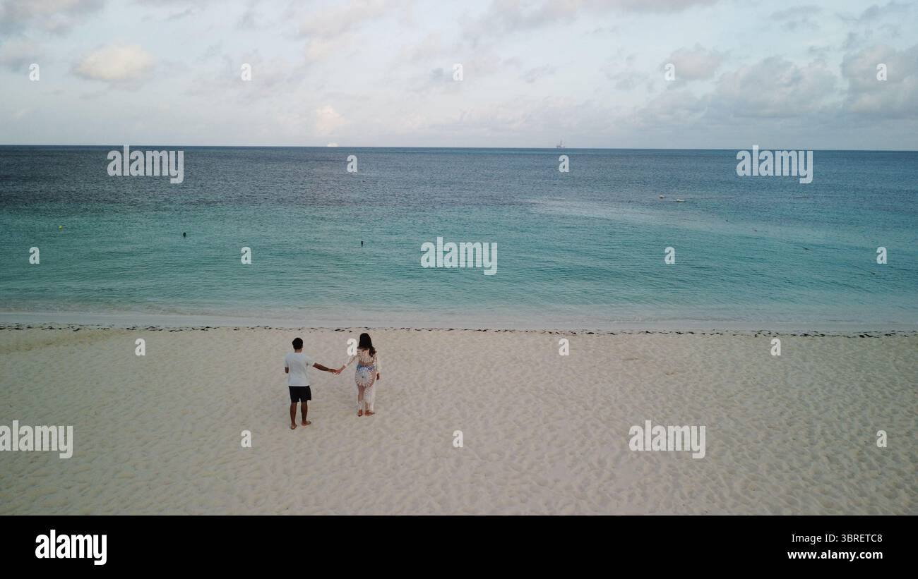 couple dans une île Banque D'Images