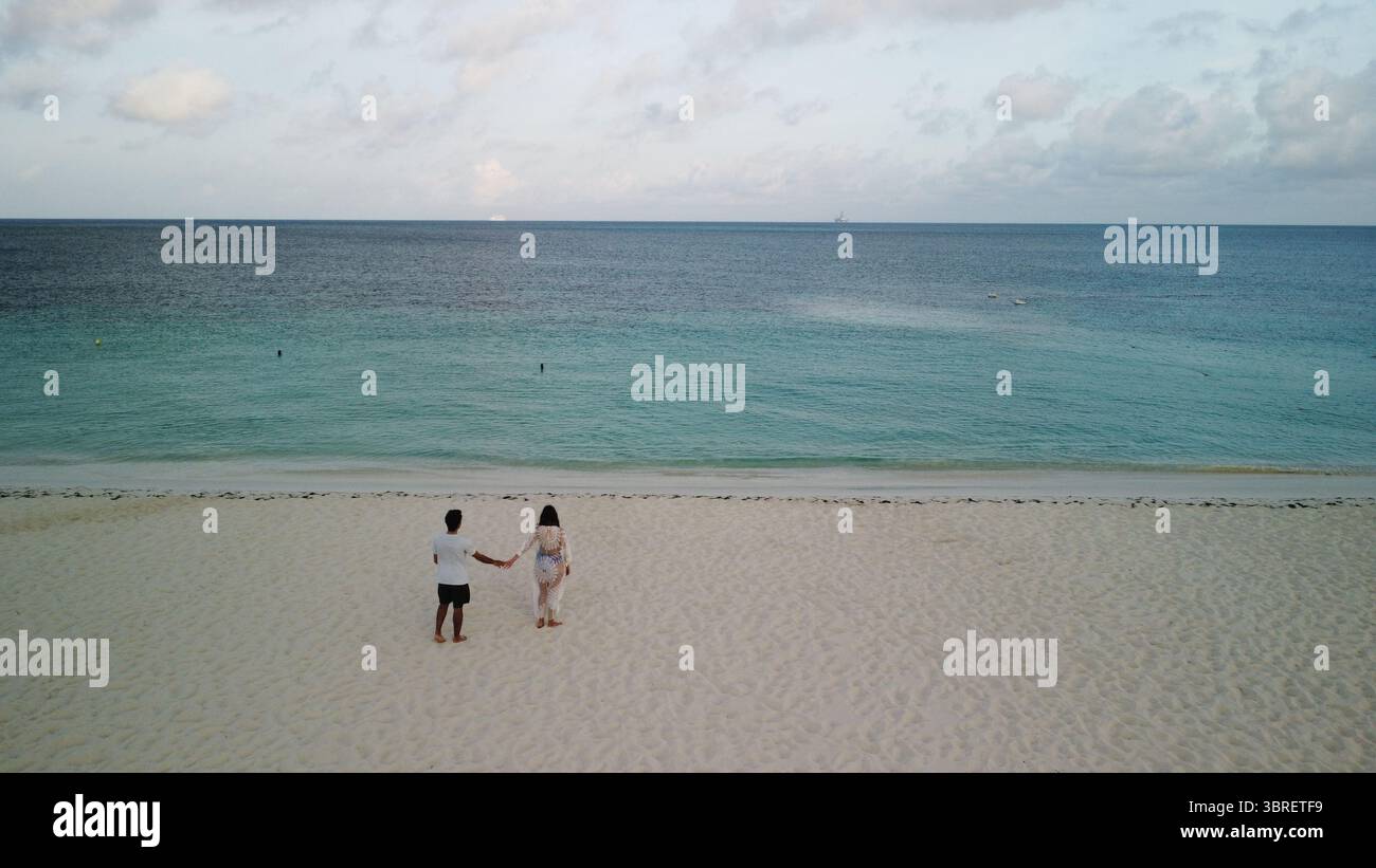 lune de miel près de la plage Banque D'Images