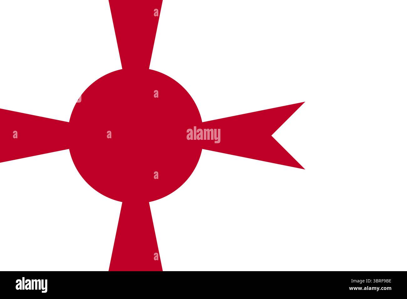 Standard de commandant, Marine impériale japonaise - drapeau de rang naval historique avec ancre d'or et des bandes sur fond blanc, illustration vectorielle Illustration de Vecteur