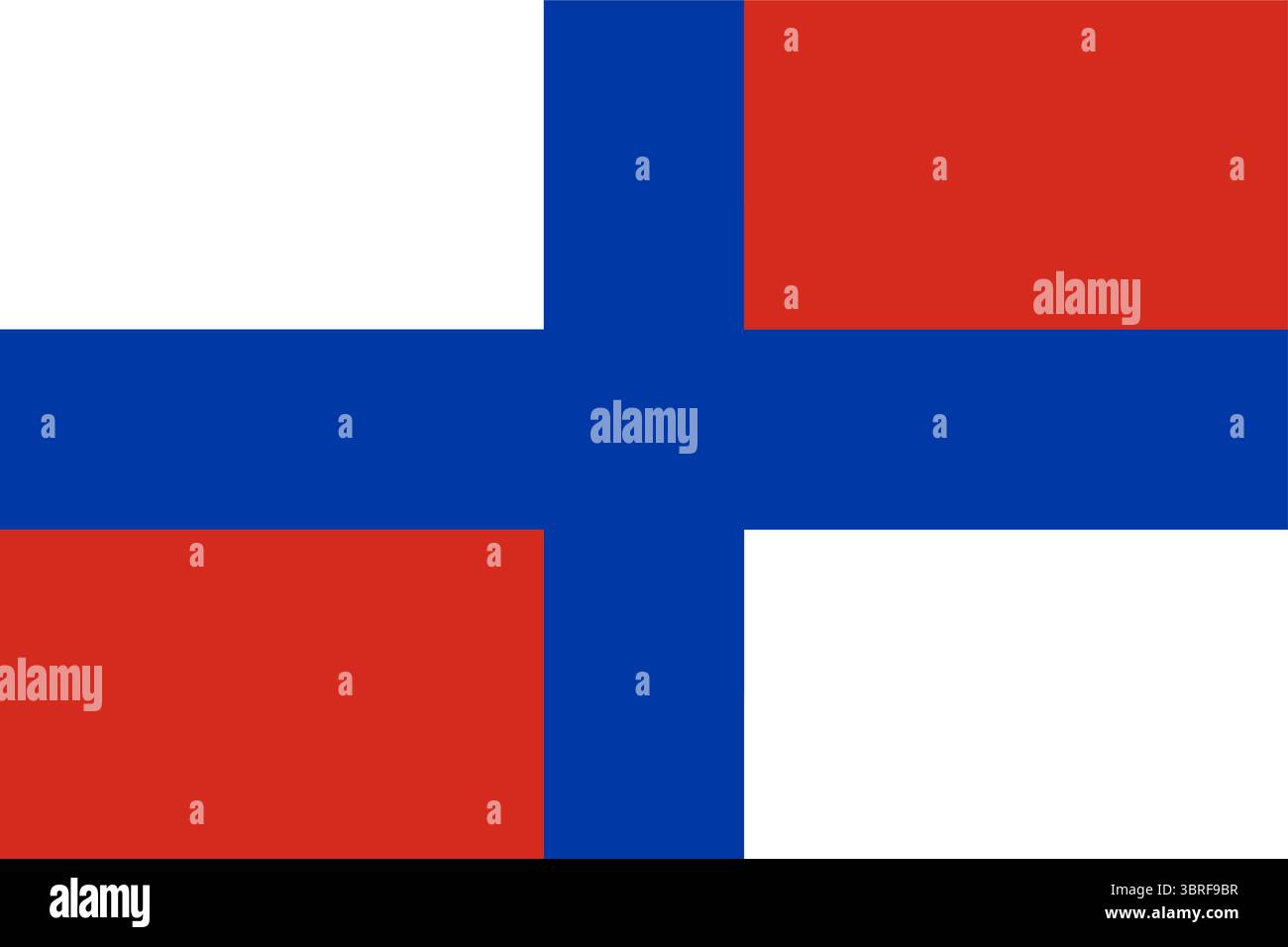 Drapeau de la Russie (1668-1693) – drapeau naval historique avec tricolore horizontal blanc-bleu-rouge, symbole de l'État russe ancien, illustration vectorielle Illustration de Vecteur