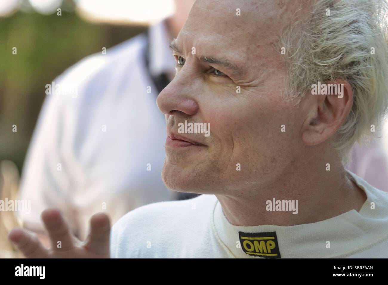 Goodwood, West Sussex, Royaume-Uni. 12 juillet 2025. Jacques Villeneuve, ancien champion du monde de F1 Williams au Goodwood Festival of Speed (FOS) qui s'est tenu sur le domaine Duke of RichmondÕs. Crédit : Motofoto/Alamy Live News Banque D'Images